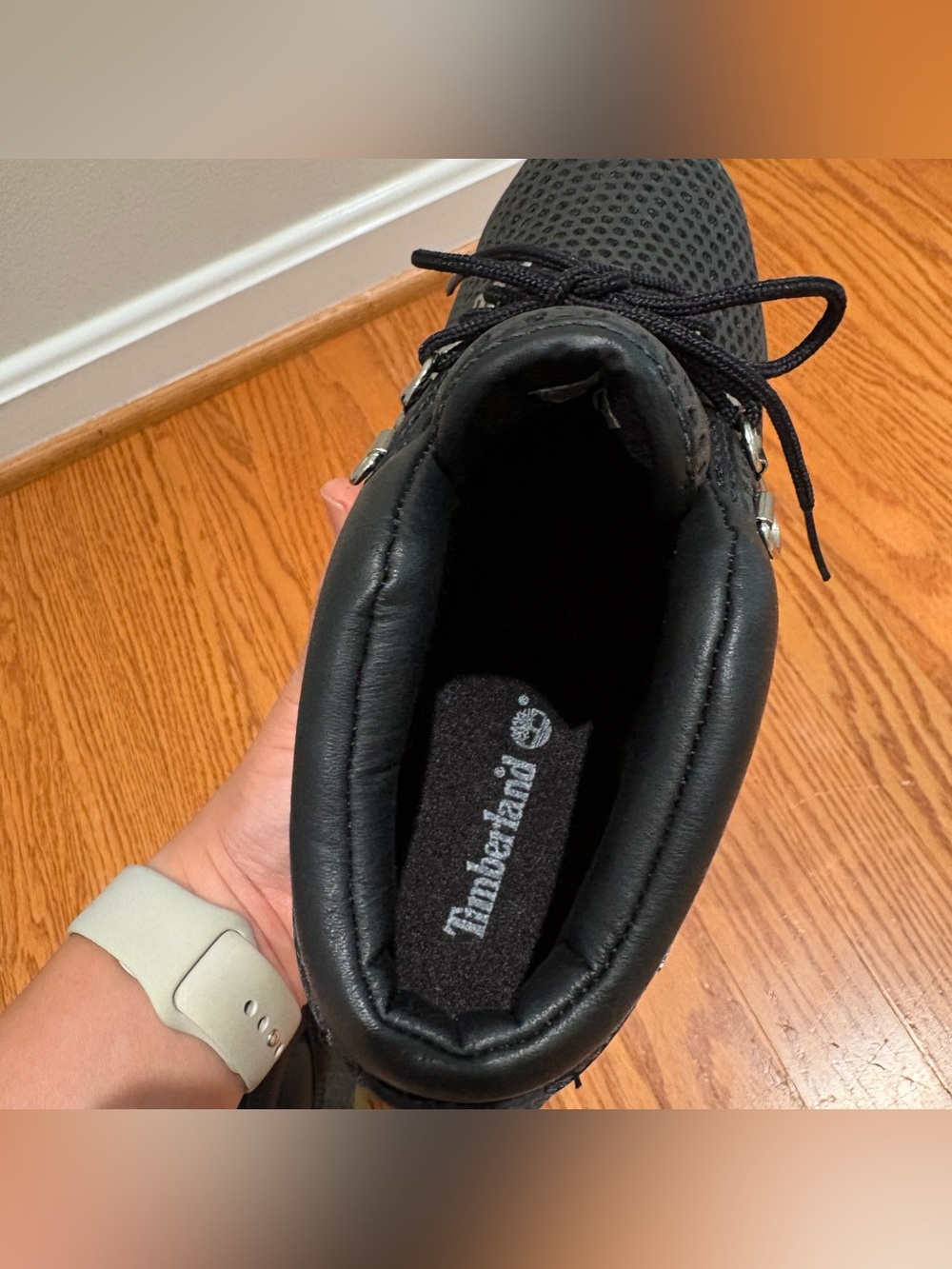 Rare Timberland Vent Tech Boots Size 8.5 Unisex Mesh Hiking Lug Sole Boots Hive - Picture 10 of 11
